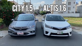 NEW Honda City 15 VS Altis 16 — DRAG RACE [upl. by Aldarcy]