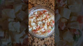 A simple way to make Potatoe salad delicious potatoesrecipe potatorecipe salad shorts [upl. by Yoong171]