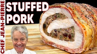 The Ultimate Pork Dinner Stuffed Pork Loin  Chef JeanPierre [upl. by Suirauqram]