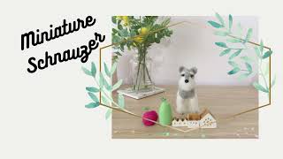 DIY Needle Felting “Miniature Schnauzer” Kit  Hamanaka Japan  Needle Felting tutorial [upl. by Brandais]