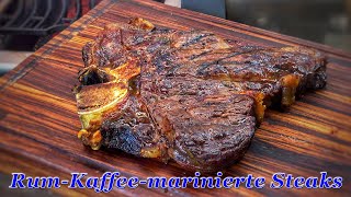 365 RumKaffeemarinierte Rindersteaks Lende amp Porterhouse [upl. by Ahsinac275]