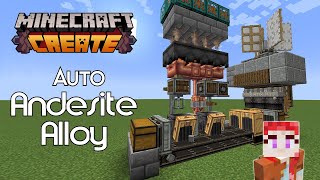 Minecraft Create Mod Automatic Andesite Alloy Farm [upl. by Shum]