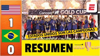 ESTADOS UNIDOS CAMPEONAS de la COPA ORO FEMENINA tras vencer 10 a BRASIL Gol de Lindsey Horan [upl. by Delisle]