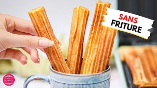 RECETTE FACILE DES CHURROS SANS FRITURE [upl. by Sirod]