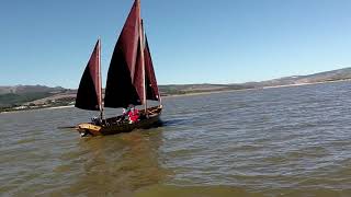 Sailing a Drascombe Lugger on a reach [upl. by Lalib]