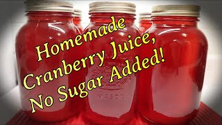 Homemade Cranberry Juice No Sugar Added [upl. by Attem]