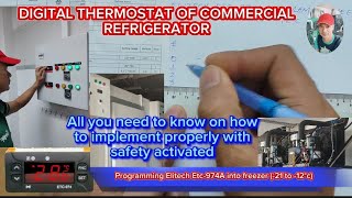 ALL YOU NEED TO KNOW ABOUT ELITECH ETC974A PROGRAMMING TO FREEZER WITH SAFETY ACTIVATED ENGLISH [upl. by Krasnoff]