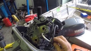 Unseizing a seized outboard motor [upl. by Elonore]