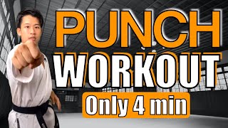 4 MINUTE KARATE TABATA WORKOUT for Faster amp Stronger PUNCHES [upl. by Snebur]