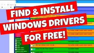 Find amp Install Windows PC Drivers AUTOMATICALLY For Free [upl. by Tulley]