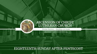 Sermon for the Eighteenth Sunday after Pentecost 2024 [upl. by Yhtimit]