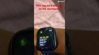 1hr on the stairmaster 😱🤯 cardio motivation stairmaster gymmotivation [upl. by Tiffy]