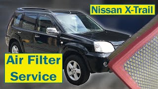 Air Filter Service on Nissan X Trail T30 22 DCI Diesel 🚗 replaced amp Dissected  How to Open Bonnet [upl. by Ybroc142]