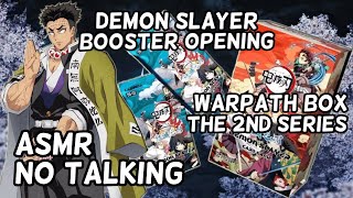 ASMR English Warpath Box 2nd Series  Demon Slayer Booster Box Opening No Talking [upl. by Wystand844]