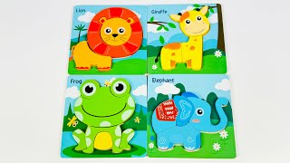 Learn Shapes with Animals Shape Matching Puzzle  Preschool Toddler Learning Kids Toy Video [upl. by Massarelli]