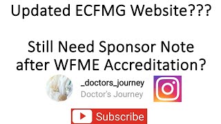 Updated ECFMG Website Do we still need to get an ECFMG sponsor note in 2024 [upl. by Atnahsal]