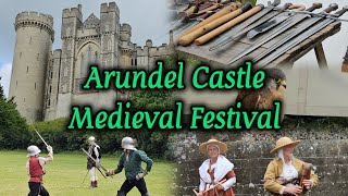 Arundel Castle Medieval Festival 2024  Part ONE  Knights Archers Falconry Castle Keep amp Gardens [upl. by Gnov]