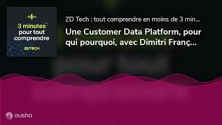 Une Customer Data Platform pour qui pourquoi avec Dimitri François responsable de loffre CDP [upl. by Lav]