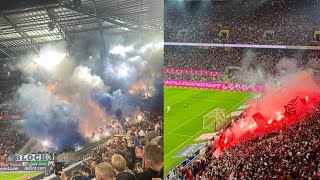 Away Battle Pyro and Support Magdeburg against FC Köln Fans at Rhein Energie Stadion [upl. by Akerdna619]