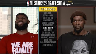 LeBron James amp Kevin Durant Make Their Picks In The 2022 NBA AllStar Draft  NBA on TNT [upl. by Agarhs]