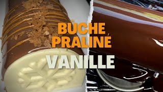 Bûche praliné vanille facile et légère [upl. by Anitrebla]