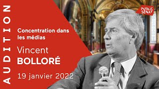 Concentration dans les médias  V Bolloré auditionné par la commission denquête du Sénat 1901 [upl. by Fillian]