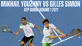 MIKHAIL YOUZHNY VS GILLES SIMON  2011 MENS ATP DUBAI ROUND 1 [upl. by Teak62]