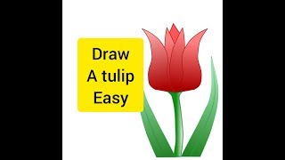 How to draw a tulip step by step [upl. by Cadel]