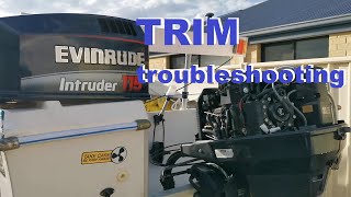 Evinrude Johnson outboard trim wont work or go up or down How to fix this outboard motor problem [upl. by Bresee]