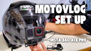 CARA MUDAH SETTING ACTION CAM INSTA360 ACE PRO UNTUK MOTOVLOG HELM HALF FACE [upl. by Anikes]