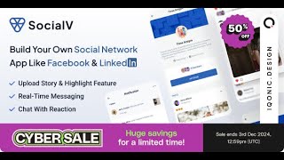 SocialV  Social Network Flutter App with BuddyPress WordPress Backend [upl. by Drallim]