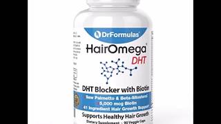 DrFormulas HairOmega DHT Blocker Biotin 5000 mcg Vitamins for Hair Growth Supplement Hair Loss Pil [upl. by Kafka649]