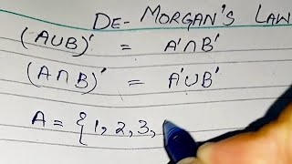 De Morgans law proofeasy method to solve De morgans law [upl. by Nyroc]