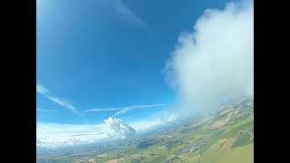 RC Radian glider in strong thermals  on board view [upl. by Neelhtac966]