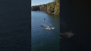 B Harrison getting the 3’s dialed in hydrofoil watersport lakelanier [upl. by Fredel]