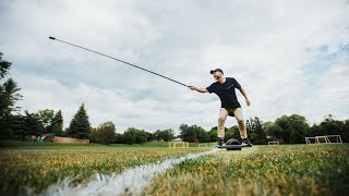 LONGEST SELFIE STICK EVER the footage is UNREAL [upl. by Sirtimed]