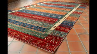 Handmade Luri Gabbeh carpet in bright colourings for contempory living  306445 [upl. by Mandler845]