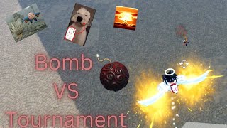 Using Bomb in tournament  Fruit battlegrounds [upl. by Onra]