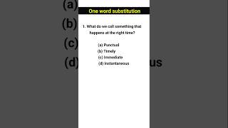 One word substitution English grammar  Improve your English Grammar english shorts [upl. by Bastian]