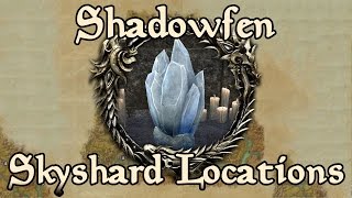 ESO Shadowfen All Skyshard Locations updated for Tamriel Unlimited [upl. by Towbin]