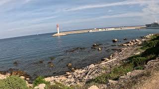 ANTIBES 🇫🇷 Walk on the coastal path from Fort Carré to Port Vauban [upl. by Dnumyar]