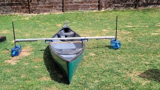 Homemade Outriggers Stabilizers Pontoons for Canoe [upl. by Bride]