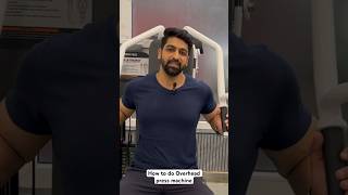 How to do overhead press with machine  correct form fitnesstips [upl. by Lindley]