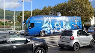 In diretta larrivo del Napoli allo stadio Arechi di Salerno 🙌 SalernitanaNapoli LIVE [upl. by Nicolais]