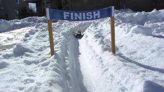 Bobsled Toy Run on Snow Track [upl. by Hanser]