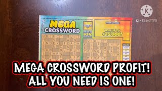 MEGA CROSSWORD PROFIT ALL YOU NEED IS ONE CA Scratchers [upl. by Warfield]