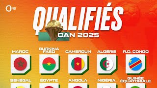 Voici la liste des pays qualifiés pour la CAN 2025 au MAROC 🇲🇦 [upl. by Nomyaw]