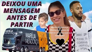 O SURPREENDENTE VÍDEO GRAVADO POR MARÍLIA MENDONÇA NO MESMO DIA DA PARTIDA [upl. by Sakiv]