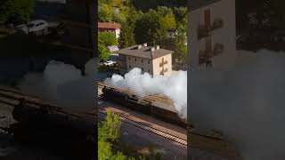 Train steam locomotive steamtrain vintage old drone travel [upl. by Llenehc538]