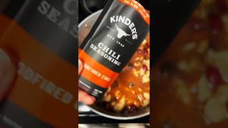 Let’s cook dinner Chicken Chili Beans Kinders Chili Seasoning Dinner Ideas Food Shorts [upl. by Eilarol633]